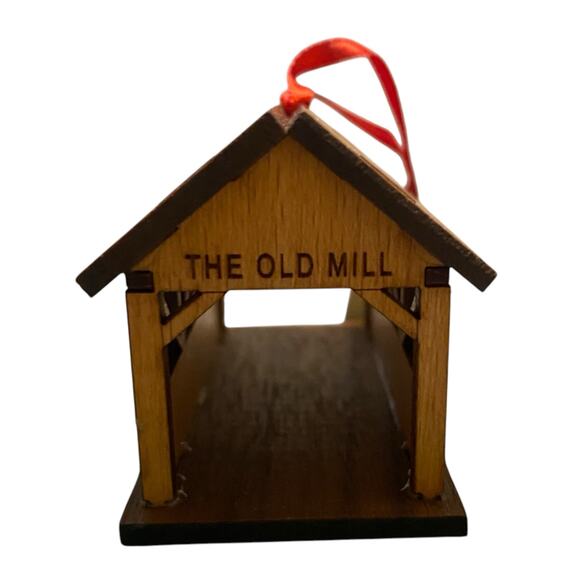 Vintage Cracker Barrel "The Old Mill" Laser Cut Christmas Ornament Made in USA - Picture 8 of 14